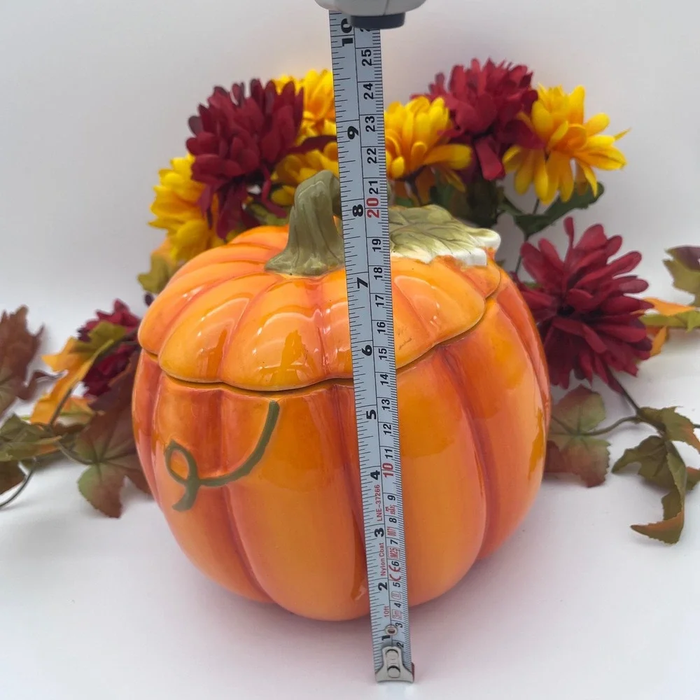 Unbranded Pumpkin Cookie Jar Women OS Orange Good Ceramic Harvest Fall Decor